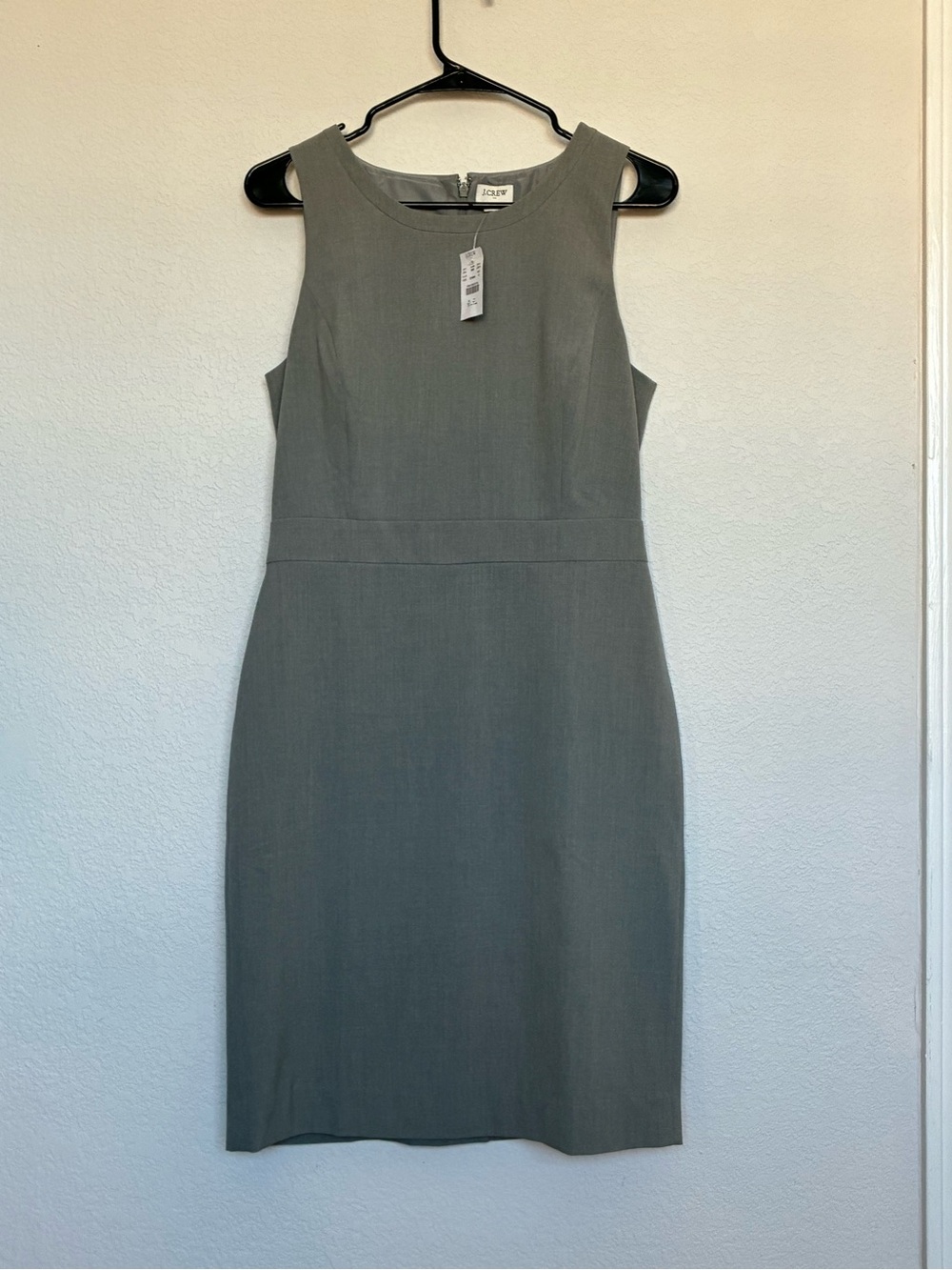 NWT J.Crew Gray Sleeveless Sheath Career Dress Size 6